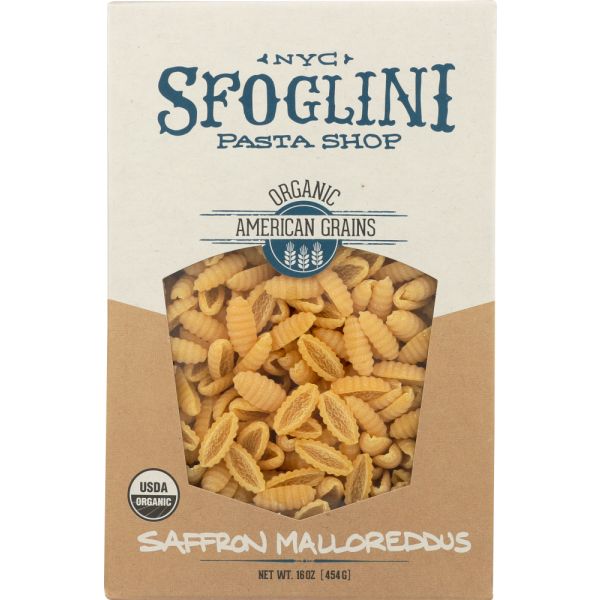 SFOGLINI: Saffron Malloreddus Pasta, 16 oz