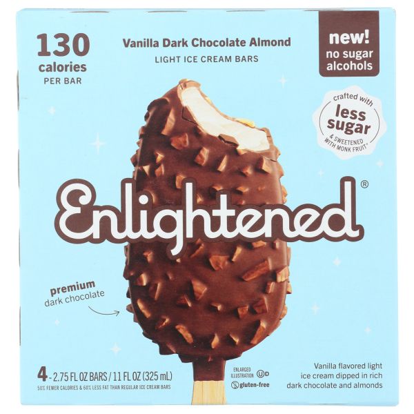 ENLIGHTENED: Vanilla Dark Chocolate Almond Ice Cream, 10.6 fl oz