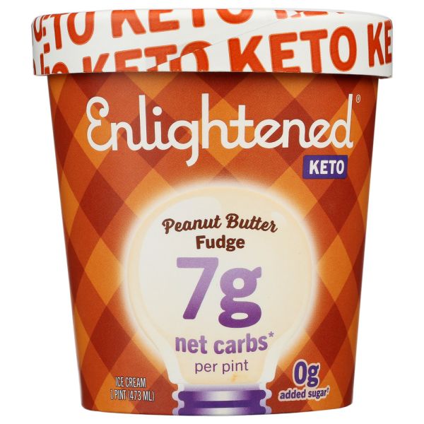 ENLIGHTENED: Ice Cream Pint Peanut Butter Chip, 16 fo