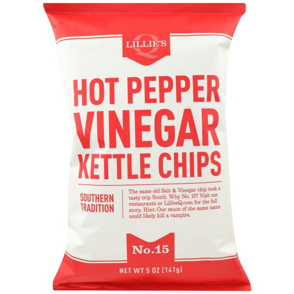 LILLIES Q: Hot Pepper Vinegar Kettle Chips, 5 oz