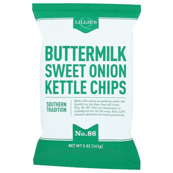 LILLIES Q: Buttermilk & Sweet Onion Kettle Chips, 5 oz