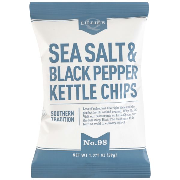 LILLIES Q: Kettles Chips Sea Salt and Black Pepper, 1.375 oz