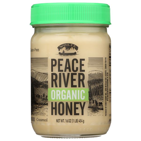 PEACE RIVER HONEY: Honey Creamed Organic, 16 OZ