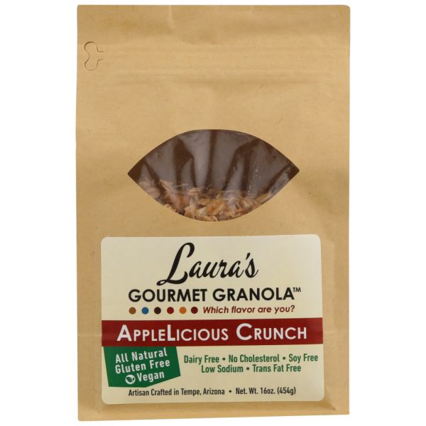 LAURAS GOURMET GRANOLA: Granola Applelicious, 16 oz