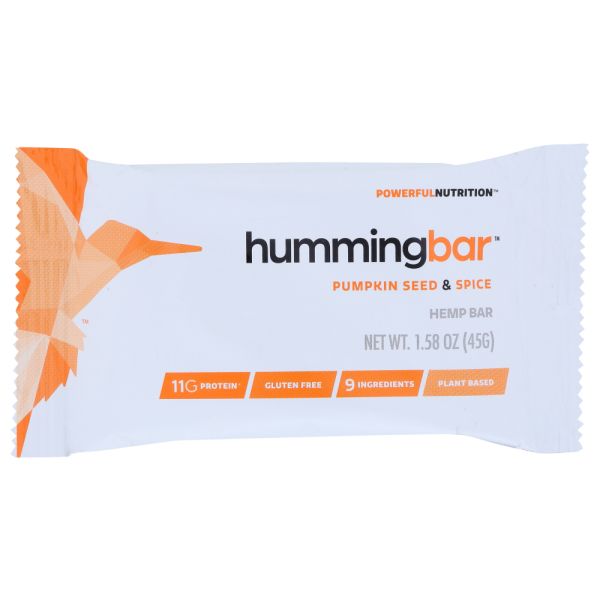 HUMMING HEMP: Pumpkin Seed & Spice Hemp Bar, 1.58 oz