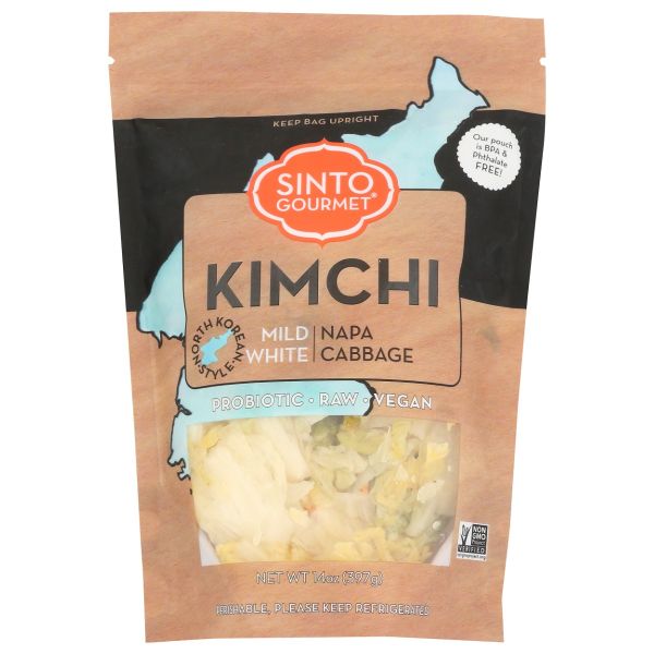 SINTO GOURMET: Mild White Napa Cabbage Kimchi, 16 oz