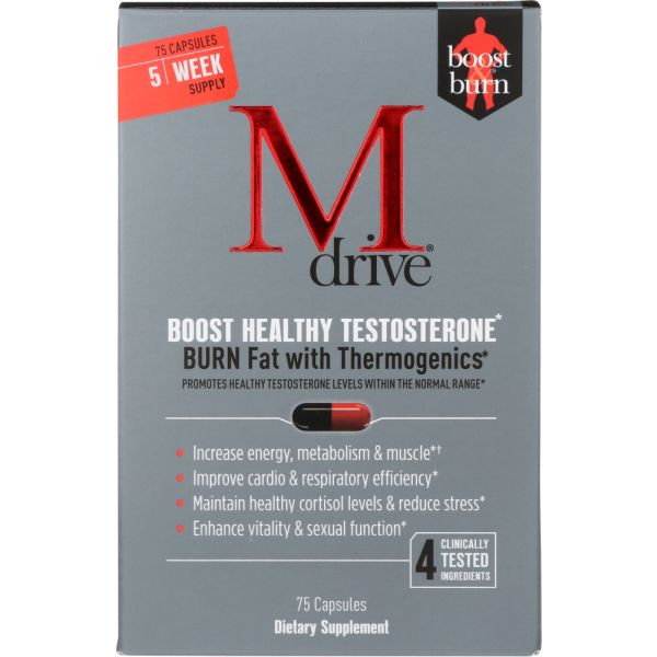 DREAMBRANDS: M-Drive Boost & Burn Testosterone Booster, 75 Vc