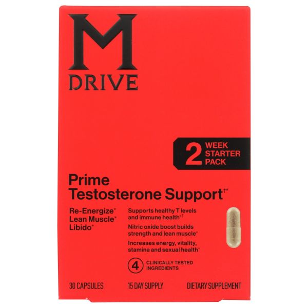MDRIVE: Prime Testosterone Support Men's Supplement, 30 cp