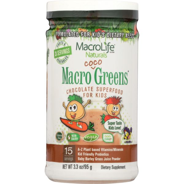 MACROLIFE NATURALS: Coco Green Jr 15 Servings, 3.3 oz