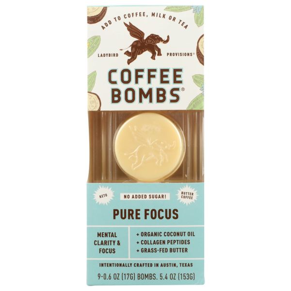 LADYBIRD PROVISIONS: Coffee Bombs Pure Focus, 5.4 oz