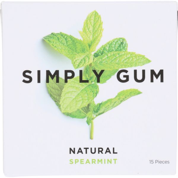 SIMPLY GUM: Natural Spearmint Gum, 15 pc