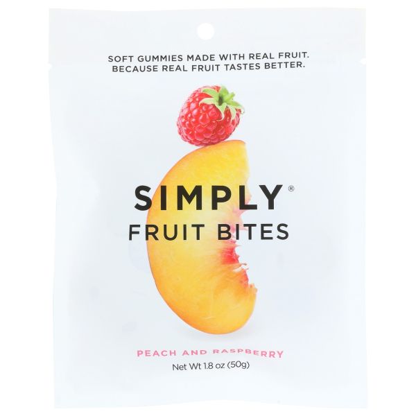 SIMPLY: Peach And Raspberry Fruit Bites, 1.8 oz