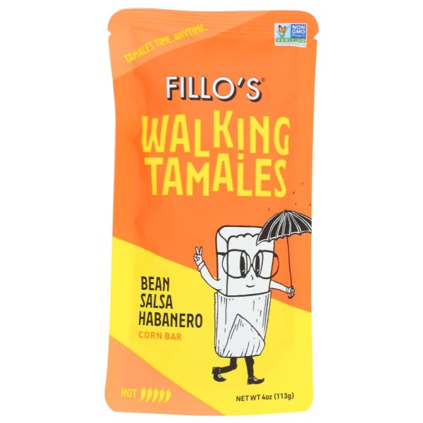 FILLOS: Walking Tamales Bean Salsa Habanero Corn Bar, 4 oz