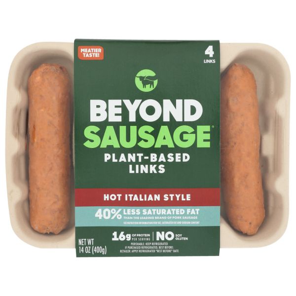 BEYOND MEAT: Beyond Sausage Hot Italian Plant Based Links, 14 oz