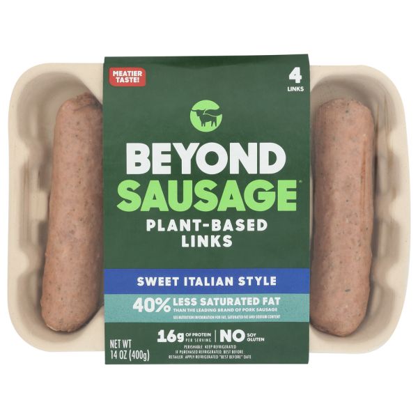 BEYOND MEAT: Beyond Sausage Sweet Italian Plant Based Links, 14 oz