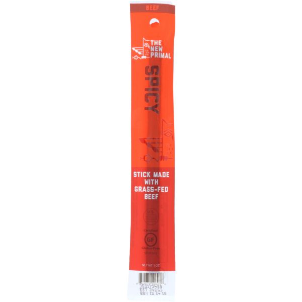 THE NEW PRIMAL: Jerky Beef Stick Spicy, 1 oz
