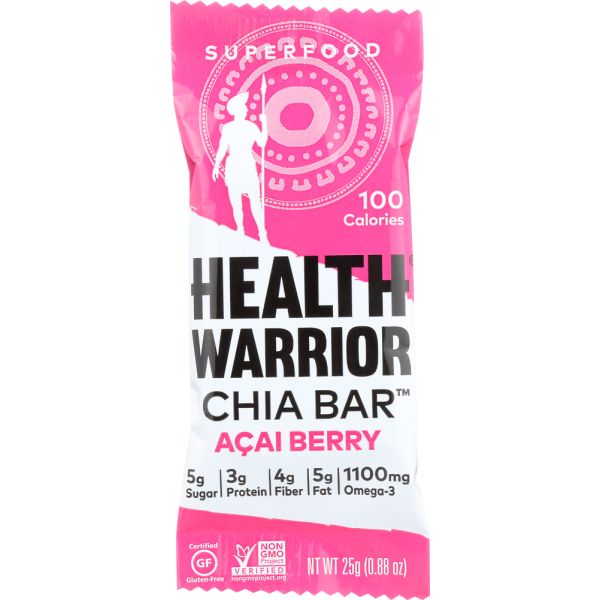 Health Warrior Chia Bar Acai Berry, 0.88 Oz