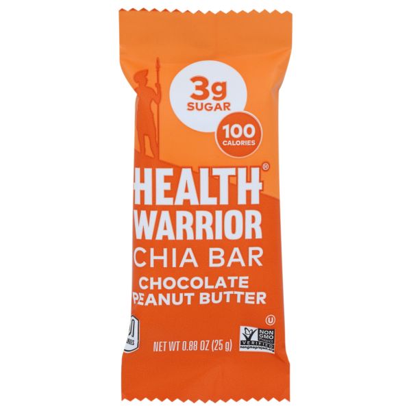 HEALTH WARRIOR: Chia Bar Chocolate Peanut Butter, 0.88 oz
