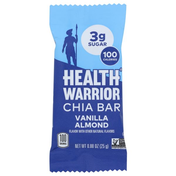 HEALTH WARRIOR: Chia Bar Vanilla Almond, 0.88 oz