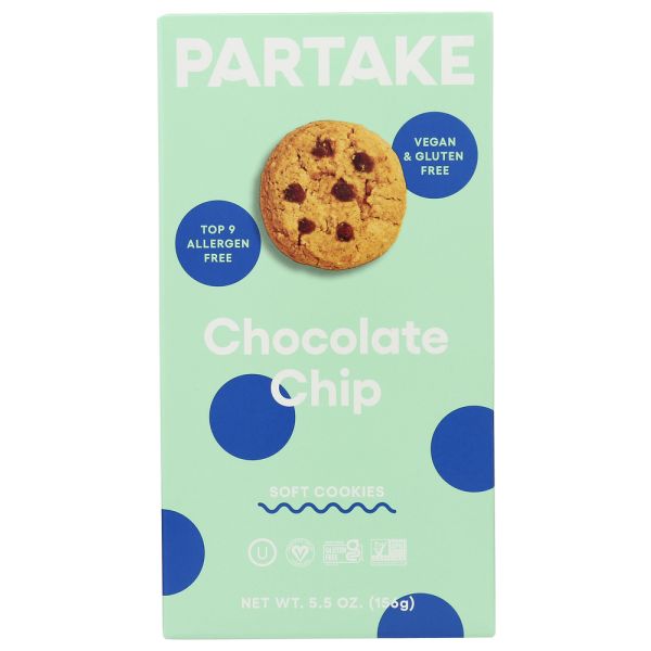 PARTAKE FOODS: Soft Baked Chocolate Chip Cookies, 5.5 oz