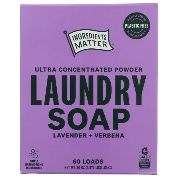 INGREDIENTS MATTER: Lavender Verbena Laundry Powder, 30 oz