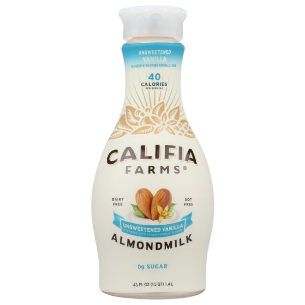 CALIFIA FARMS: Unsweetened Vanilla Almond Milk, 48 oz