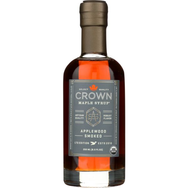 CROWN MAPLE: Syrup Maple Applewood Smoked, 8.5 fo