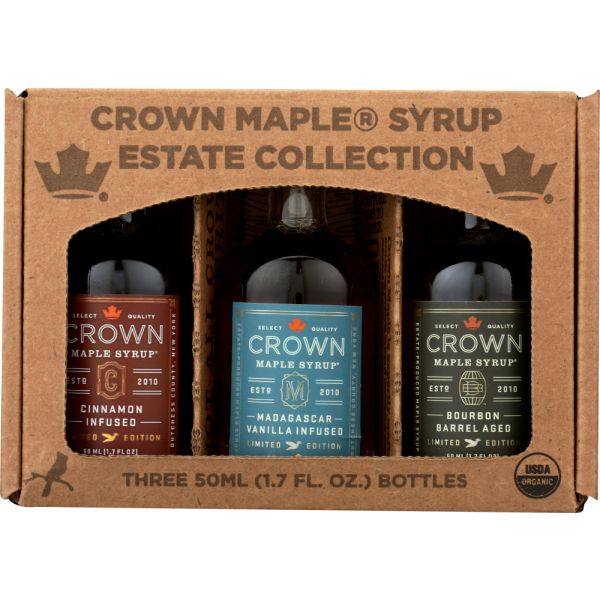 CROWN MAPLE: Artisan Trip Maple Syrup, 3 pk