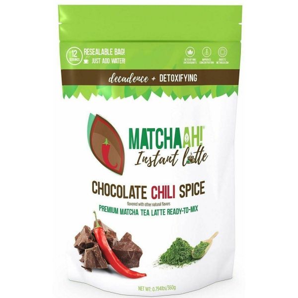MATCHAAH: Tea Instant Matcha Latte Chocolate Chili, 12.7 oz