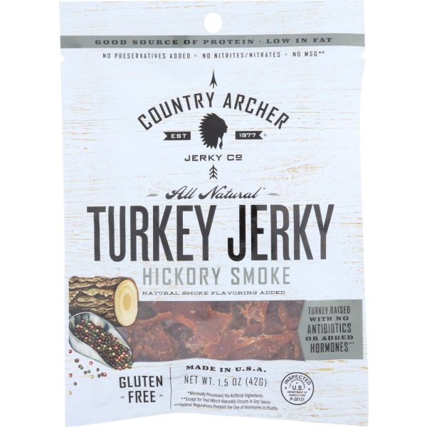COUNTRY ARCHER: Jerky Turkey Hickory Smoke, 1.5 oz