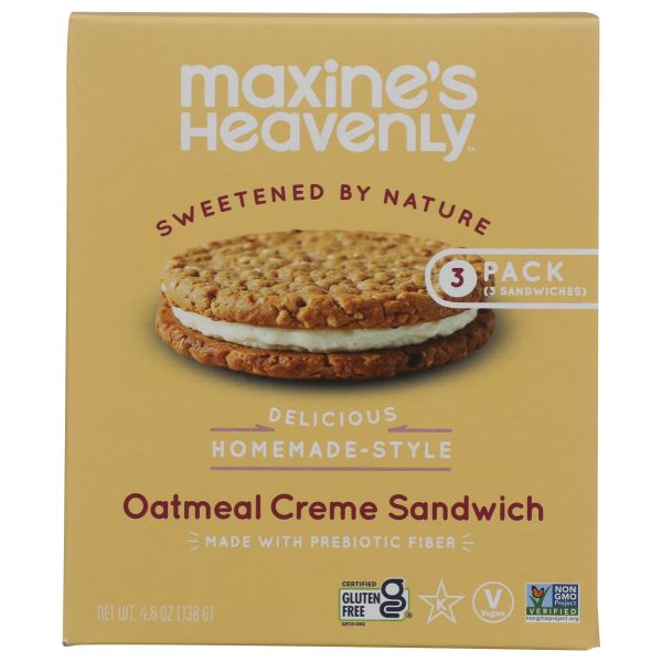 MAXINE'S HEAVENLY: Oatmeal Creme Sandwich, 4.6 oz