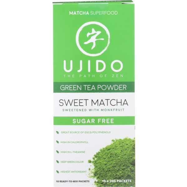 UJIDO: Sweet Matcha Green Tea Powder, 10 pk