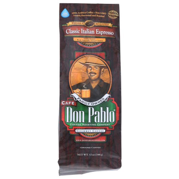 DON PABLO: Ground Classic Italian Espresso Coffee, 12 oz