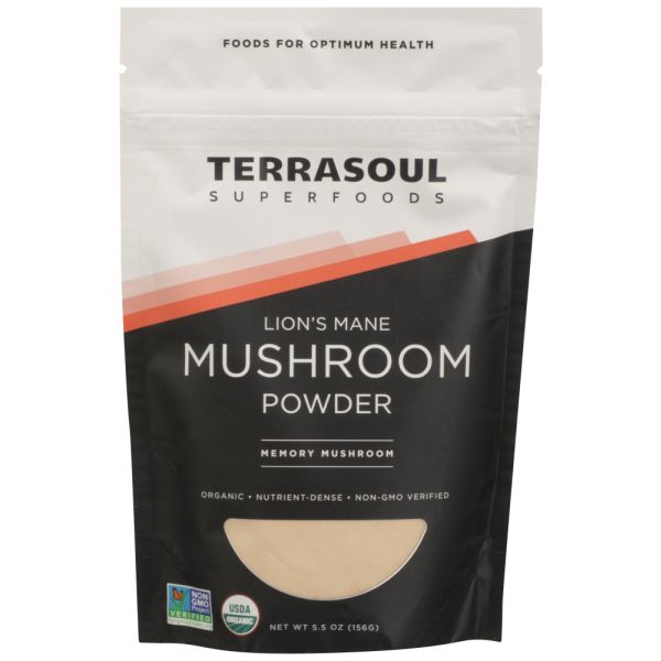 TERRASOUL SUPERFOODS: Lions Mane Mushroom Extract Powder, 5.5 oz