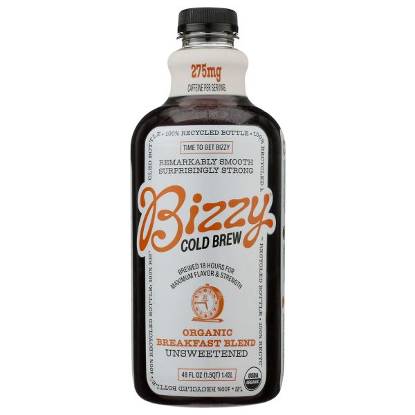 BIZZY COFFEE: Coffee Cold Brew Breakfast Blend Organic, 48 fo