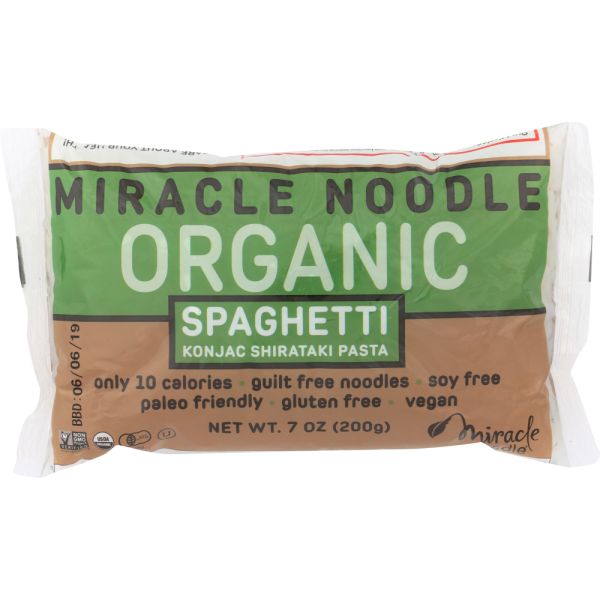MIRACLE NOODLE: Organic Spaghetti Konjac Shirataki, 7 oz