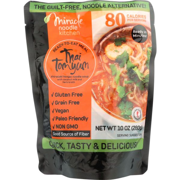 MIRACLE NOODLE: Ready To Eat Thai Tom Yum Noodle Soup, 280 gm