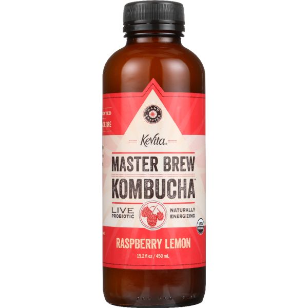 KEVITA: Organic Master Brew Raspberry Lemon Kombucha, 15.2 oz
