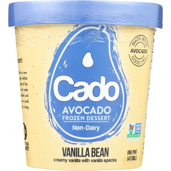 CADO: Vanilla Bean Avocado Frozen Dessert, 1 pt