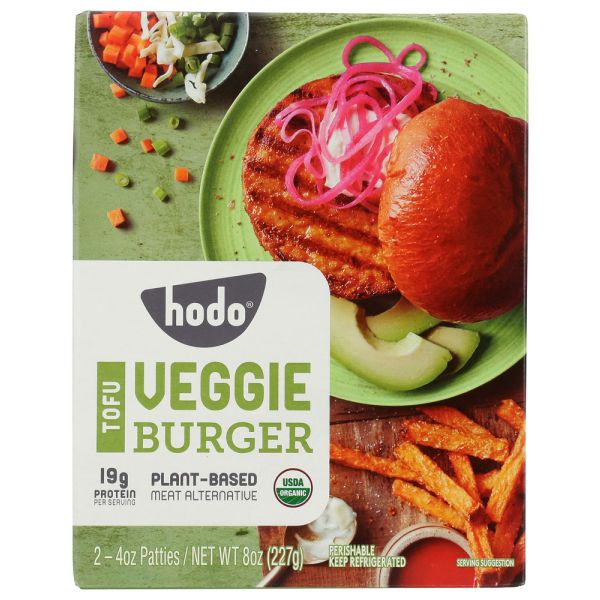 HODO: Tofu Veggie Burgers Org, 8 oz