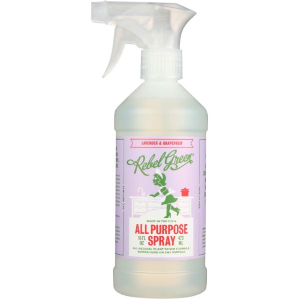 REBEL GREEN: Spray All Purpose Lavendar, 16 oz