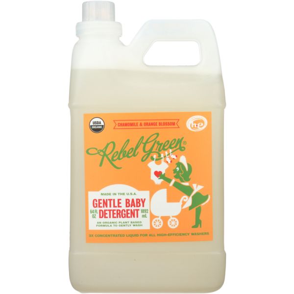 REBEL GREEN: Gentle Baby Detergent, 64 oz