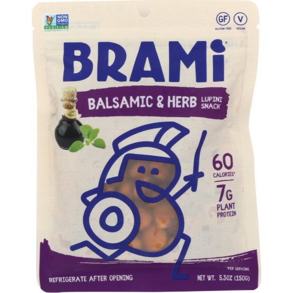 BRAMI LUPINI SNACK: Balsamic and Herb, 5.3 oz