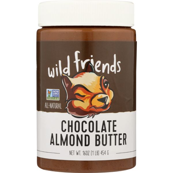WILD FRIENDS: All Natural Chocolate Sunflower Seed Almond Butter, 16 oz