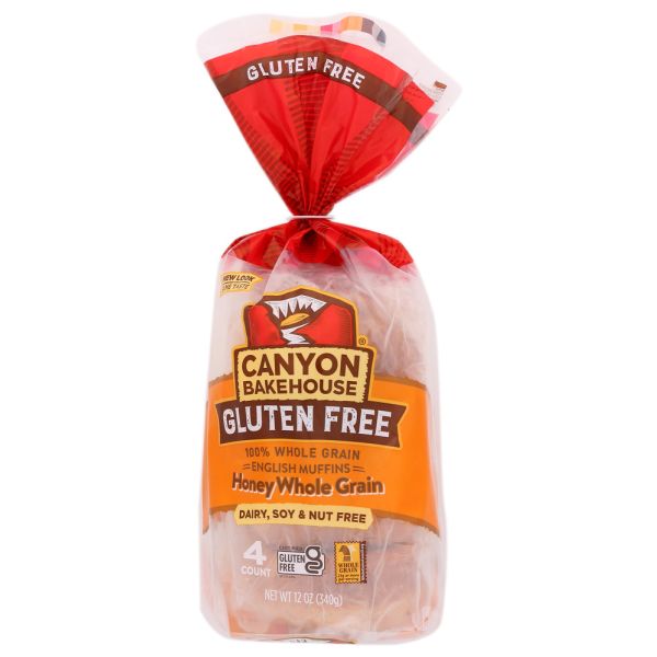 CANYON BAKEHOUSE: Honey Whole Grain English Muffin , 12 oz