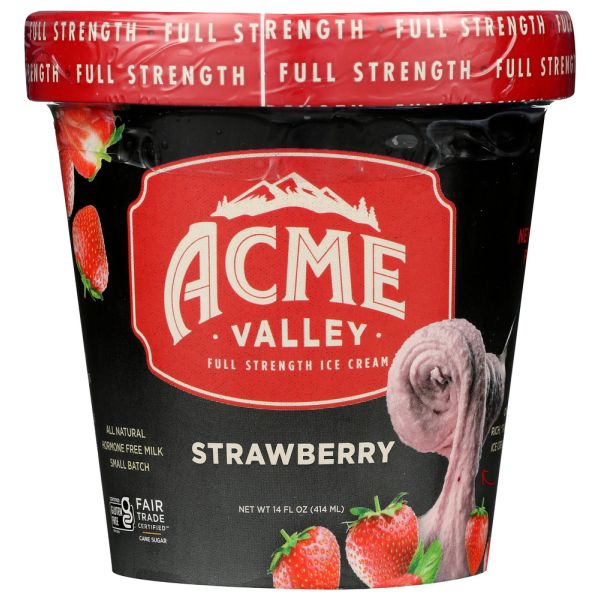 ACME VALLEY: Ice Cream Strawberry, 14 oz