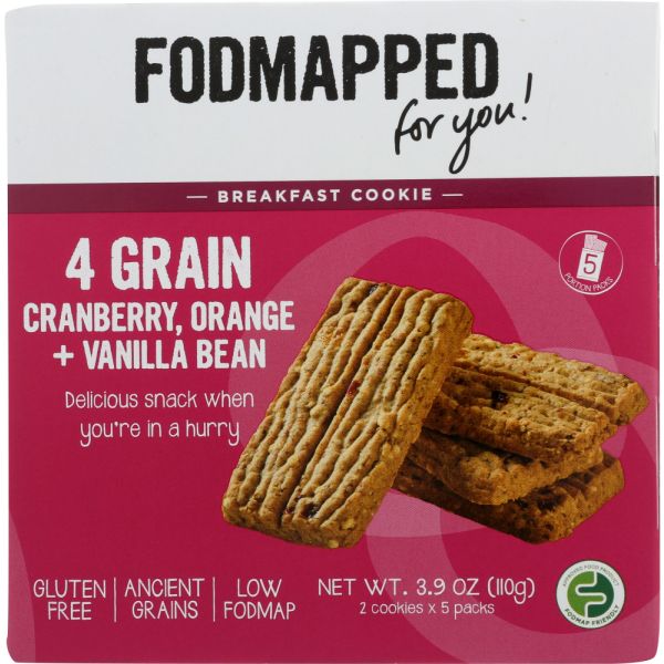 FODMAPPED FOR YOU: Cookie Breakfast Cranberry Orange, 3.9 oz