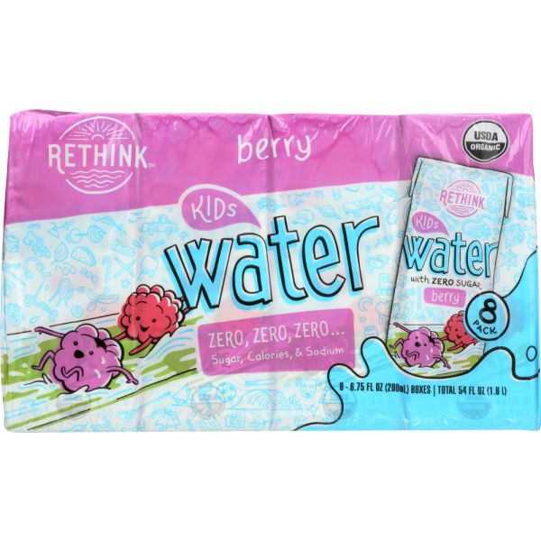 RETHINK WATER: Water Berry Zero Sugar Pack of 8, 54 oz