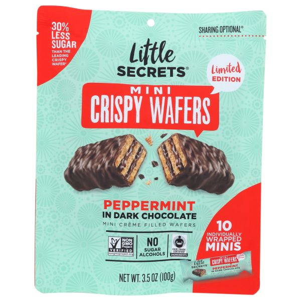 LITTLE SECRETS LLC: Wafer Pprmint Drk Choc, 3.5 oz