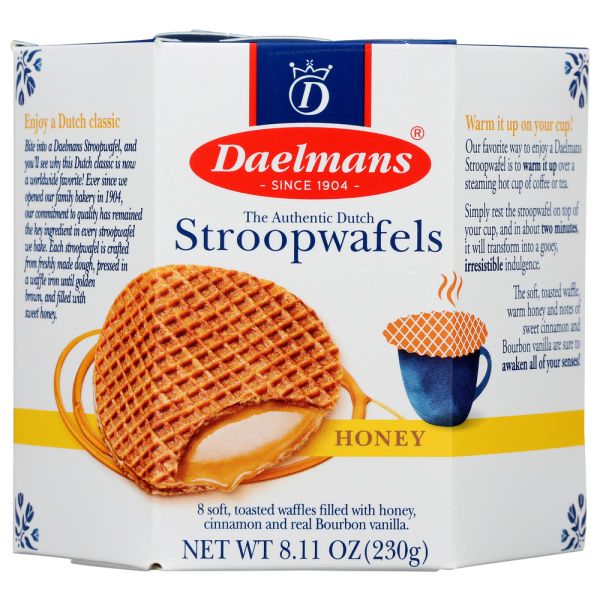 DAELMANS: Honey Stroopwafels, 8.11 oz